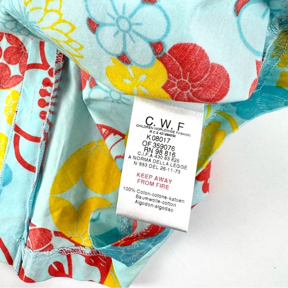 Kenzo Jungle NEW Baby Sz 12M Blue Floral Dress with Panty Set Lightweight Cotton - Picture 7 of 10